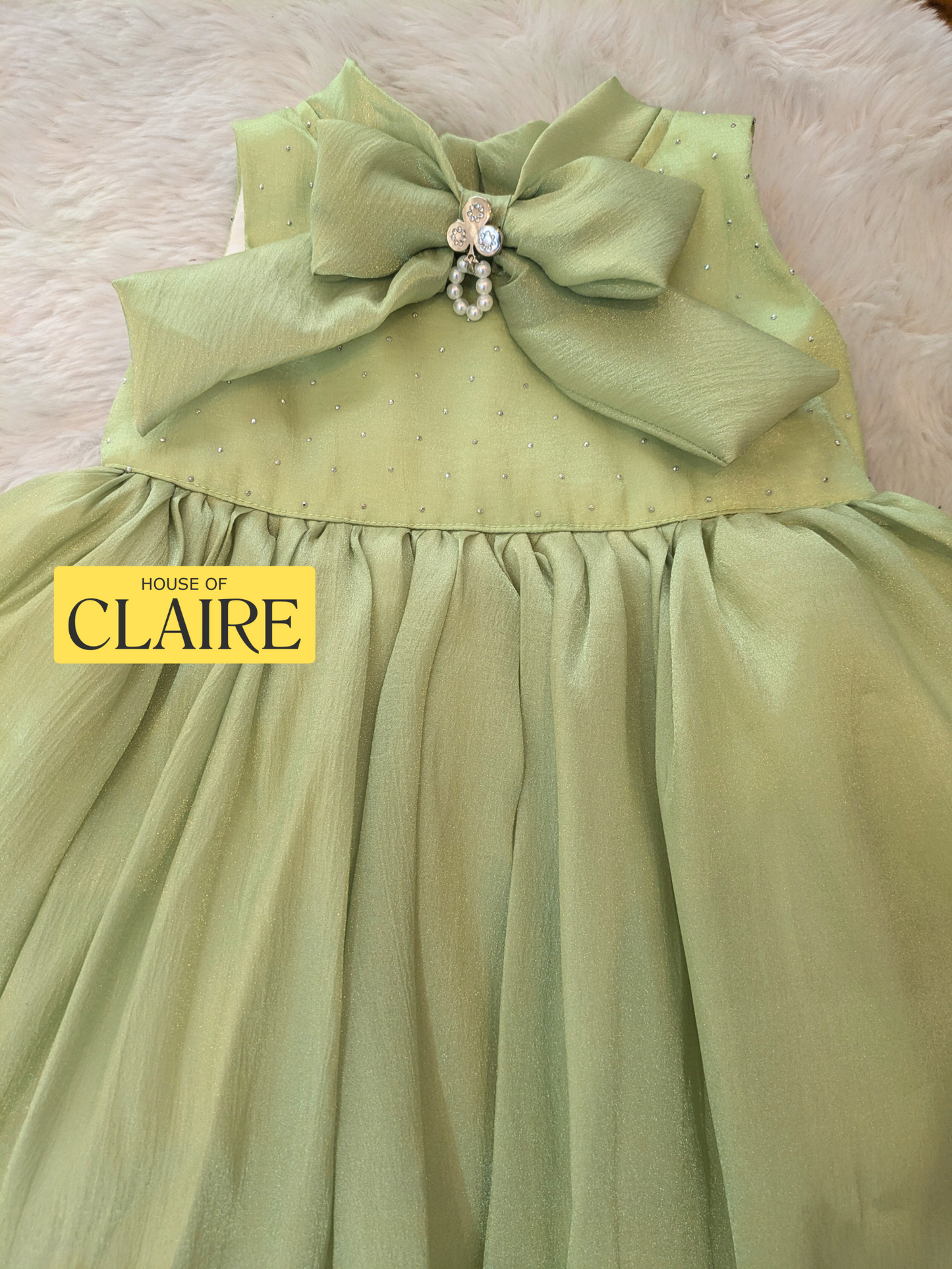 New arrivals - Pastel Mint Green Baby Girl Party Wear 1 year Dress