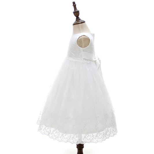 houseofclaire.com English style Baptism Gown with floral shrug and cap