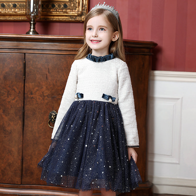 houseofclaire.com Velvet Crème Winter star Dress