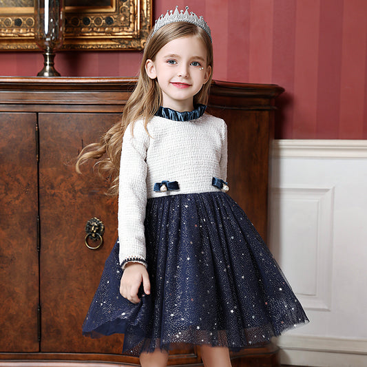 houseofclaire.com Velvet Crème Winter star Dress