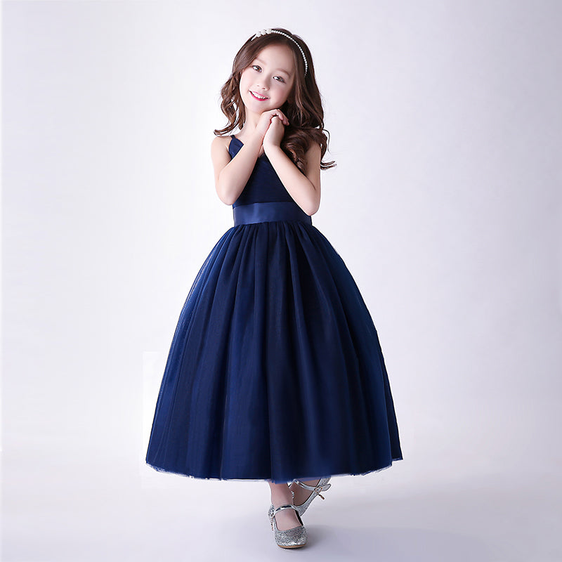 houseofclaire.com Limited Edition Navy Blue Girls Pageant Ball Gown