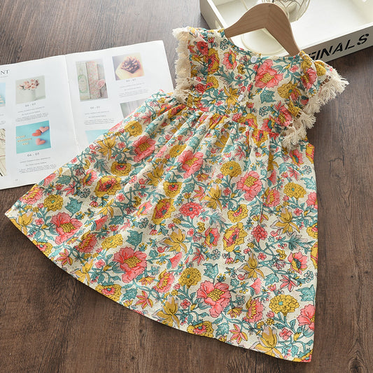 houseofclaire.com Spring Floral lace Girls Smart Casual Dress