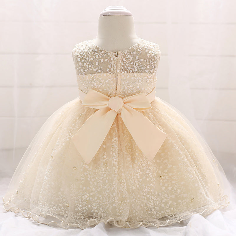 houseofclaire.com Fairy Pearl Crème baby gown dress