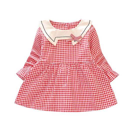 houseofclaire.com Strawberry Red & white Chequered Short Dress