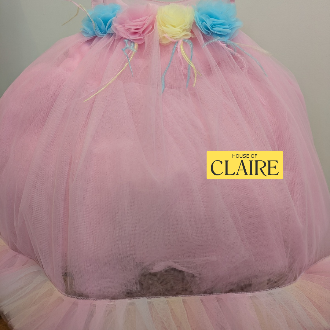 Candy Pink Puffy Party wear for baby girls 1st Birthday – HOUSE OF CLAIRE