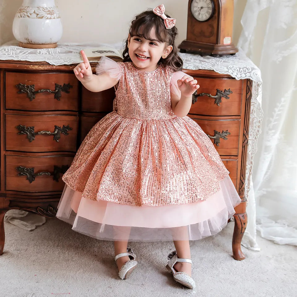 Gown for Baby Girls | Faye Blush Embroidered Gown - faye