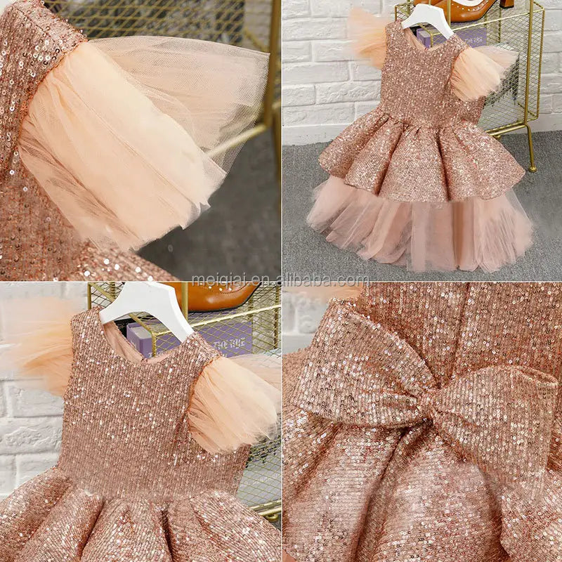 2024 Rose Gold Princess Ball Gown Quinceanera Dress Off The Shoulder  Sequins Beaded Birthday Party Sweet