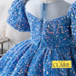 House of Claire™ Celeste Sparkle Luxury Ball Gown for Girls | Luxury Blue Princess Birthday Dress | 1st Birthday, Party Wear, Wedding & Special Occasion | 1–5 Years