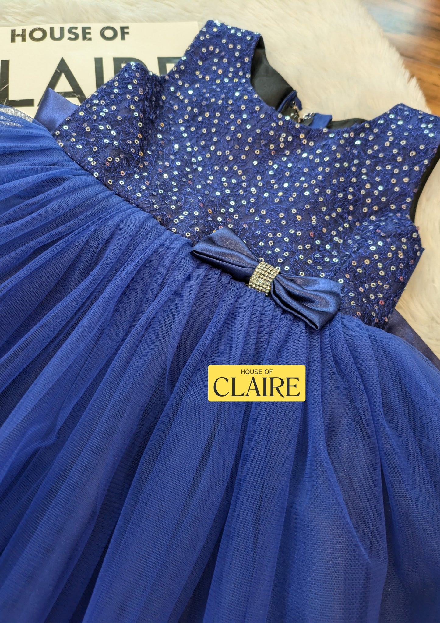 www.houseofclaire.com Royal blue party wear for baby girls 1st birthday or 2nd birthday Kids Online Best party wear Birthday dresses online in India Bangalore Party wear kids dresses by House of Claire is best in Kidswear for baby girls birthday dress 