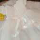 New arrivals - Angel White Floral crystal short Fluffy Baptism dress for baby girls