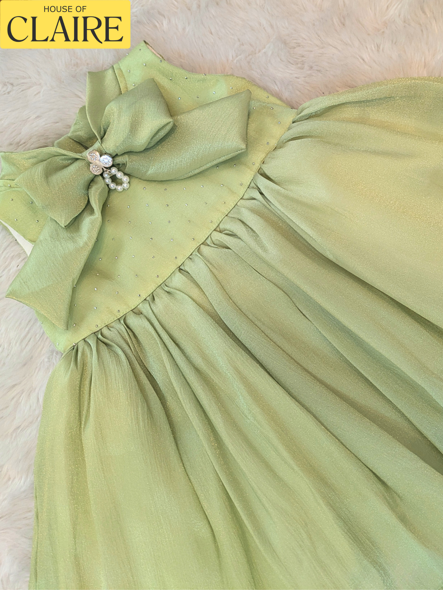 New arrivals - Pastel Mint Green Baby Girl Party Wear 1 year Dress