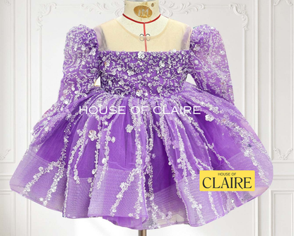 Luxury Purple Sequin Princess Dress for Baby Girls by House of Claire
www.houseofclaire.com
