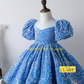 A blue sequined girls' dress displayed on a mannequin torso against a light gray wall. The dress has puff sleeves, a square neckline, and a full skirt covered in reflective sequins.
House of Claire Celeste Sparkle Blue Luxury Ball Gown for Girls with Puff Sleeves – Premium Birthday & Party Dress in Bangalore online india
www.houseofclaire.com