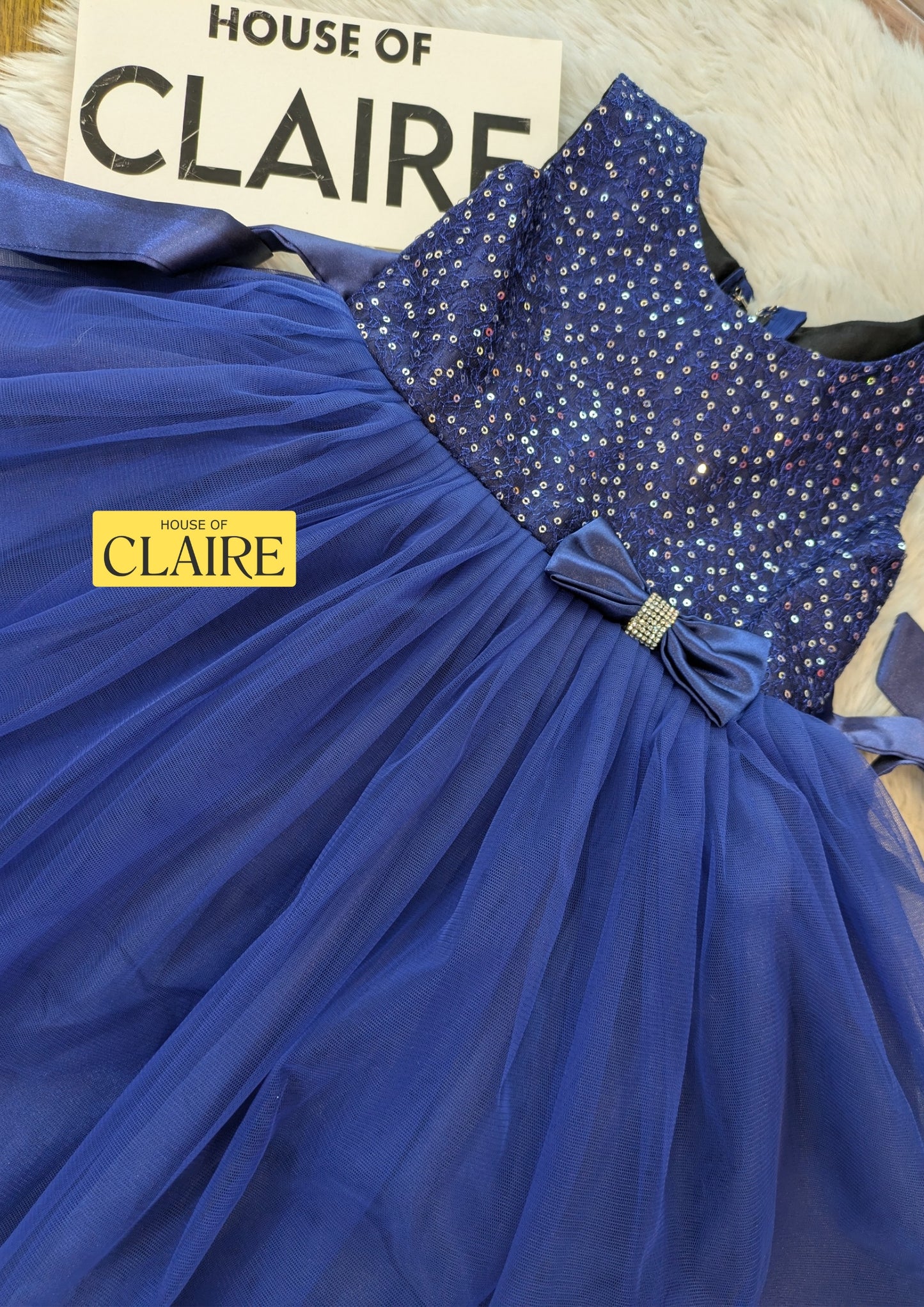 www.houseofclaire.com Royal blue party wear for baby girls 1st birthday or 2nd birthday Kids Online Best party wear Birthday dresses online in India Bangalore Party wear kids dresses by House of Claire is best in Kidswear for baby girls birthday dress 