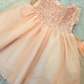New Arrivals - Classy Pastel Peach Baby Girl Birthday Dress – 1st Year Party Dress | Princess Tulle Frock with Embroidered Floral Bodice