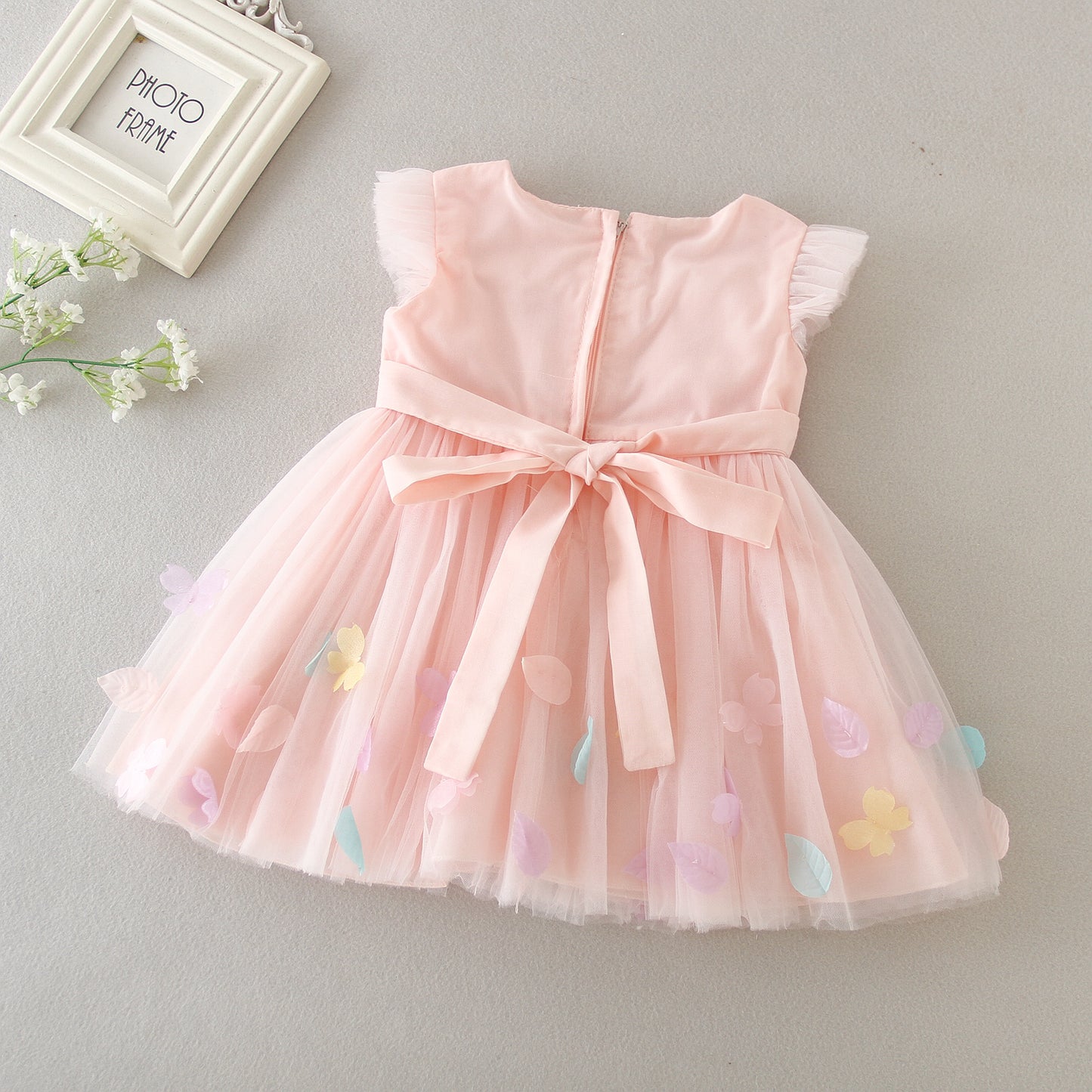 houseofclaire.com Pastel Pink baby flower girl dress Baptism dress for baby girls in Bangalore by House of Claire Baby Shop near me