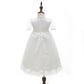 houseofclaire.com English style Baptism Gown with floral shrug and cap