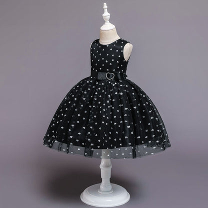 houseofclaire.com Black Beauty dress in Silver Hearts