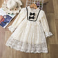 houseofclaire.com Crème Beige Fashion Lace Bow-knot Dress Kids dress boutique online India