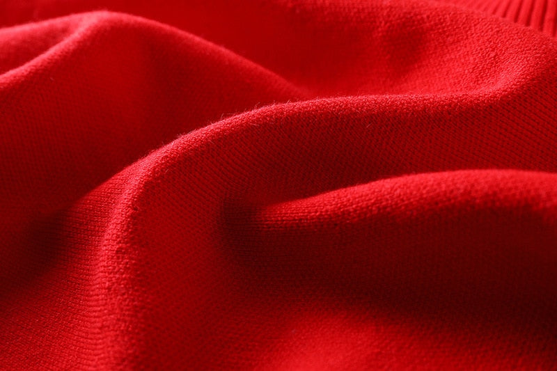 Red Knit Winter girls Skater dress