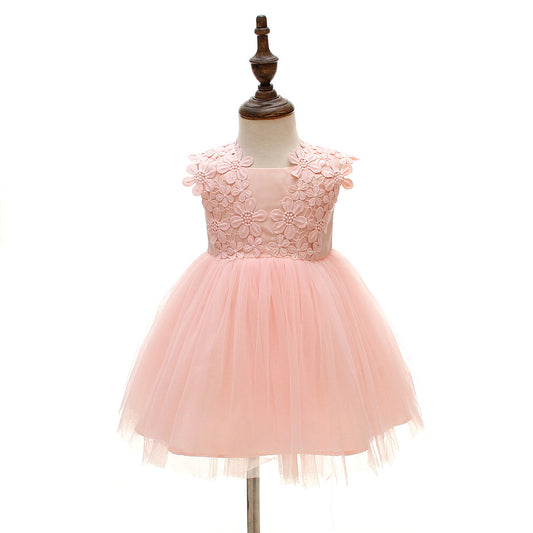 houseofclaire.com Pastel pink Baby flower girl dress