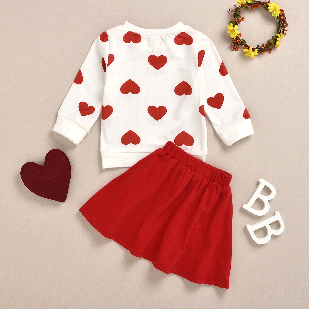 www.houseofclaire.com baby store near me Red hearts white dress set children’s boutique near  me by House of Claire kids online India kid stores near me