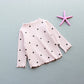 houseofclaire.com Pastel Ribbed Heart print Girls Casual Tops Toddler Girls