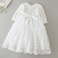 houseofclaire.com Vintage White Gown Baptism Dress with bonnet India