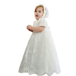 Silk & Lace couture Baptism Dress Lucia Bella