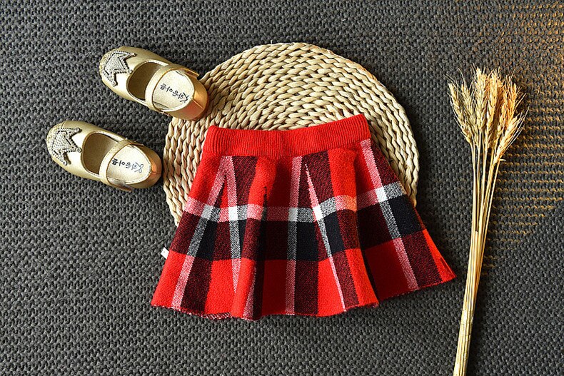 houseofclaire.com Winter Red&Black Scottish Knit Dress set