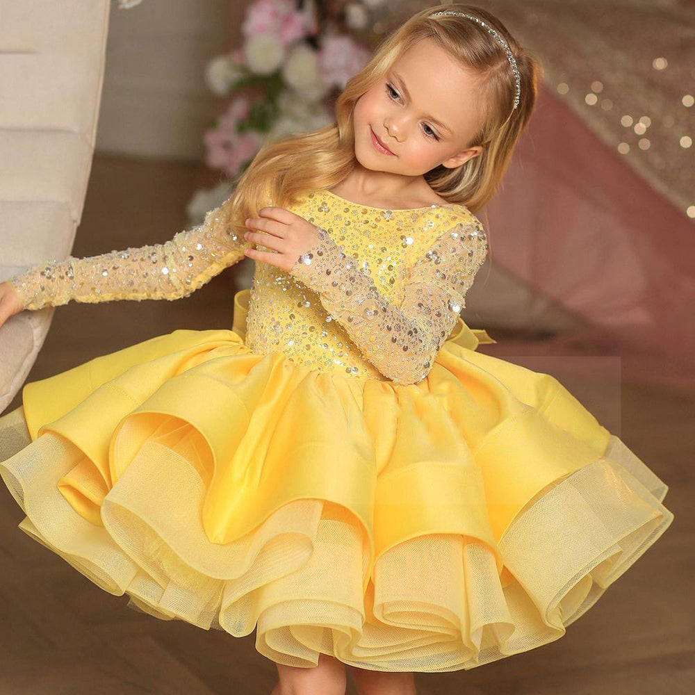 houseofclaire.com Limited Edition Princess glitter yellow Ball Gown