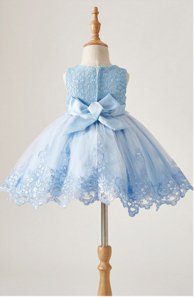 www.houseofclaire.com little girl dresses boutique - Aurora - Limited edition Powder Blue Spring Princess Dress - kids shopping baby store near me by House of Claire once upon child 